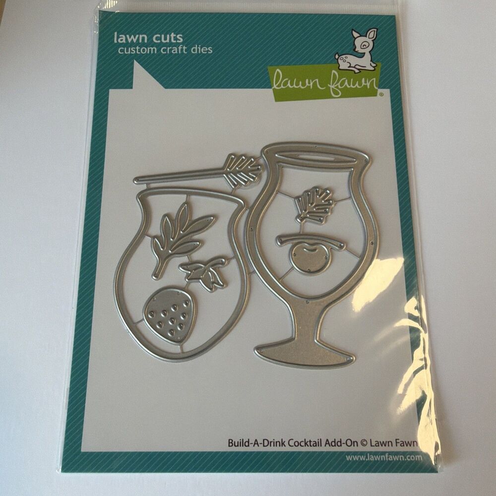 New Lawn Fawn "BUILD-A-DRINK COCKTAIL ADD-ON" Lawn Cuts Steel Dies